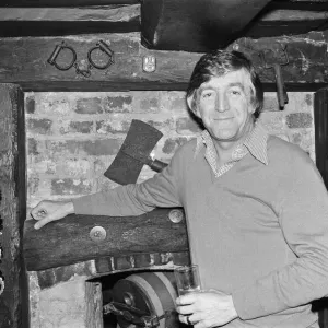 Michael Parkinson at a pub near his home in Berkshire. 1st March 1978