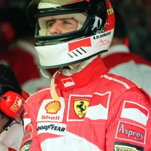 Michael Schumacher of Ferrari, 1998 British Grand Prix, held at the Silverstone Circuit
