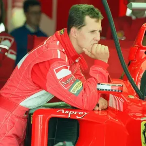 Michael Schumacher of Ferrari, 1998 British Grand Prix, held at the Silverstone Circuit