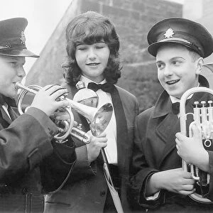 Michael Smith, aged 14, of South Shields, June Dulson, 15, drum major, of Boldon Colliery