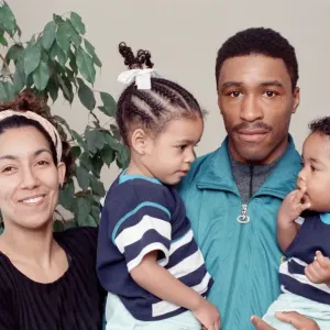 Print of Michael Watson with family in 1989 Print of Michael Watson with family in 1989
