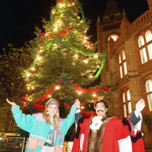 Michaela Strachan switches on the Christmas lights at Broad Street Mall, Reading Michaela Strachan switches on the Christmas lights at Broad Street Mall, Reading