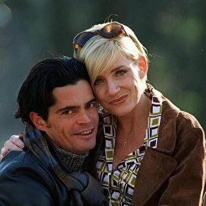 Michelle Collins Actress with boyfriend Fabrizio Tassillini