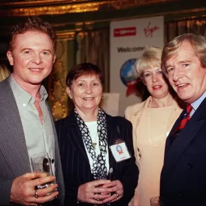 Mick Hucknall, Lady Charlton, Sarah & Bill Roache Print May 1999