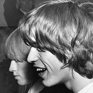 Mick Jagger and Brian Jones seen here back stage at the ABC cinema