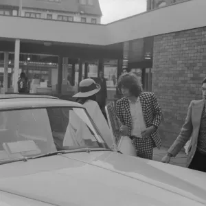 Mick Jagger, his girlfriend Bianca Macias and Charlie Watts arrive at Coventry Theatre