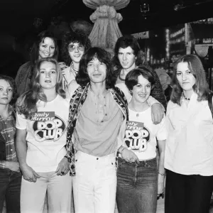 Mick Jagger lead singer with the Rolling Stones seen here with members of the Daily Mick Jagger lead singer with the Rolling Stones seen here with members of the Daily
