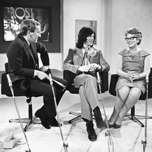 Mick Jagger and Mary Whitehouse with David Frost Print 1968