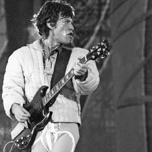 Mick Jagger Print - 23rd June 1982, Gibson SG Electric Guitar