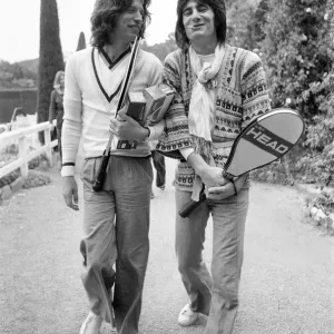 Mick Jagger and Ron Wood, takes time out to relax in the South of France Mick Jagger and Ron Wood, takes time out to relax in the South of France