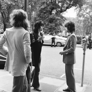 Mick Jagger and Ronnie Wood of the Rolling Stones seen here in London two days prior to Mick Jagger and Ronnie Wood of the Rolling Stones seen here in London two days prior to