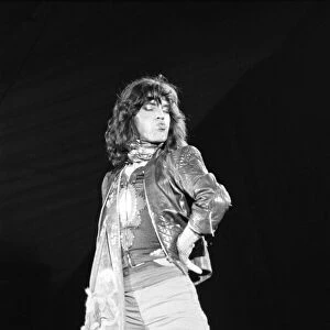 Mick Jagger on stage at the Rolling Stones concert at Knebworth House in Hertfordshire