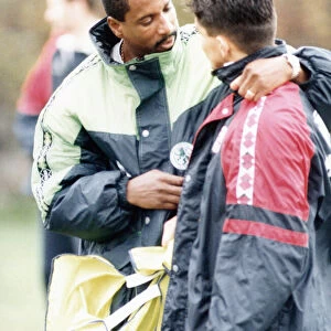 Middlesbrough assistant manager Viv Anderson dishes out a bit of advice to player Jaime