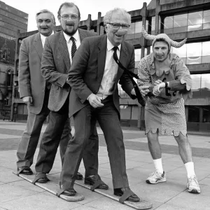 Three Middlesbrough councillors donned red noses and put their best foot forward to Three Middlesbrough councillors donned red noses and put their best foot forward to