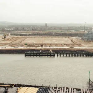 Middlesbrough Football Club. Middlehaven site of construction of new stadium Middlesbrough Football Club. Middlehaven site of construction of new stadium