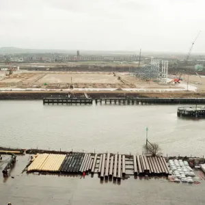 Middlesbrough Football Club. Middlehaven site of construction of new stadium Middlesbrough Football Club. Middlehaven site of construction of new stadium