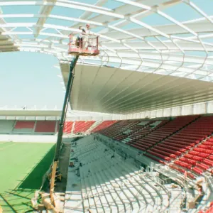 Middlesbrough Football Club, new Riverside Stadium under constriction, Circa 1995 Middlesbrough Football Club, new Riverside Stadium under constriction, Circa 1995