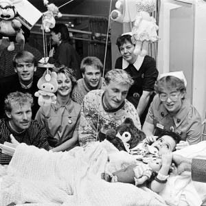 Middlesbrough Footballers Hand Out Presents, 1986 Print Middlesbrough Footballers Hand Out Presents, 1986 Print