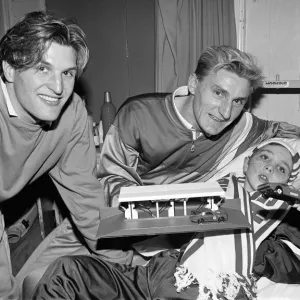 Tony Mowbray Hands Out Presents Print 1988 Tony Mowbray Hands Out Presents Print 1988