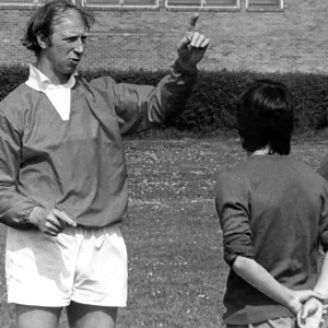 Middlesbrough manager Jack Charlton coaching some of footballs young hopefuls in Middlesbrough manager Jack Charlton coaching some of footballs young hopefuls in