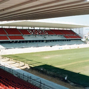 Middlesbrough new Riverside stadium seen here under construction. 26th June 1995