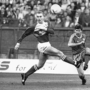 Middlesbrough player Stuart Ripley in action against Manchester United