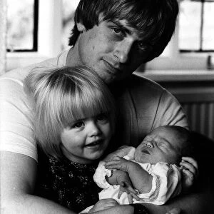 Mike Oldfield muscian composer of Tubular Bells with his children Dougal & 3yr old Molly