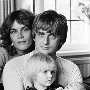 Mike Oldfield, musician and composer, pictured at home with family, eldest daughter Molly