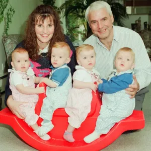 Mike Prince, ATV Midlands Presenter pictured at home with family, wife Regina Mike Prince, ATV Midlands Presenter pictured at home with family, wife Regina
