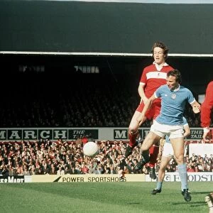 Mike Summerbee in action for Manchester City against Middlesbrough, 1974