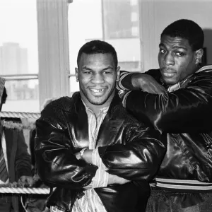 Mike Tyson Meets Frank Bruno Print - London 1987 Mike Tyson Meets Frank Bruno Print - London 1987