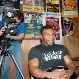Mike Tyson takes a break from training ahead of his bout with James Bonecrusher Smith