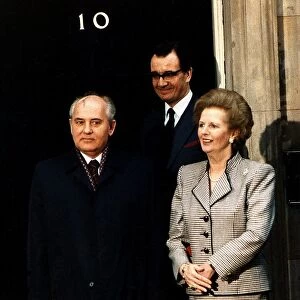 Mikhail Gorbachev President of the Soviet Union with British Prime Minister Margaret