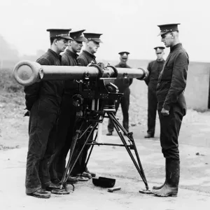 Militiamen seen here being given training in the use of an artillery rangefinder at a Militiamen seen here being given training in the use of an artillery rangefinder at a