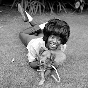 Millie Small Pop singer pictured on the Embankment with Henry