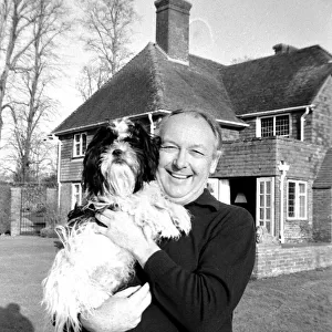 Millionaire airline owner Freddie Laker at his luxury farmhouse at Chailey
