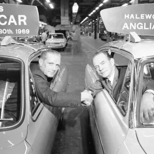 The millionth car produced at the Halewood plant of the Ford Motor Company marked two The millionth car produced at the Halewood plant of the Ford Motor Company marked two