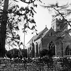 Milton Keynes, January 1967. The parish church Milton Keynes