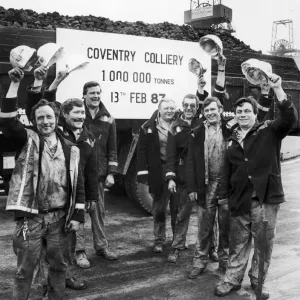 Miners Celebrate One Millionth Tonne Print 1987 Miners Celebrate One Millionth Tonne Print 1987