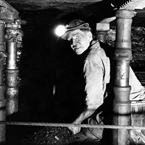 Miners at the coal face at Newstead in Nottinghamshire. October 1972