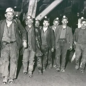 Lynemouth Colliery Miners Print, February 1967