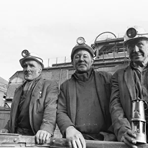 Miners at the Morrison Busty Colliery. 24th February 1971