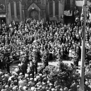 The miners of Northumberland marched into Bedlington their capital'for a day