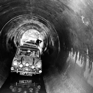 Minis in Coventry Sewers Print (1968)