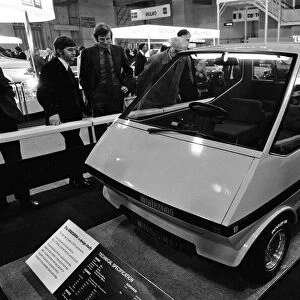 The Minissima car at the British International Motor Show at Earls Court, London