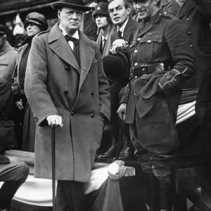 Winston Churchill at Lille Liberation Print Winston Churchill at Lille Liberation Print