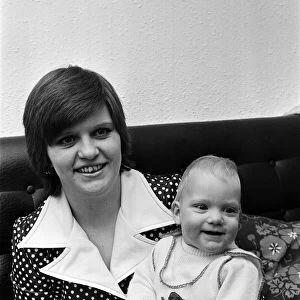 Miracle Baby Kevin Hawkes with his mother Elaine. 15th April 1977
