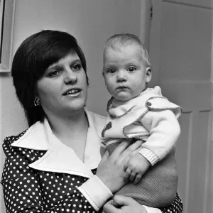 Miracle Baby Kevin Hawkes with his mother Elaine. 15th April 1977 Miracle Baby Kevin Hawkes with his mother Elaine. 15th April 1977
