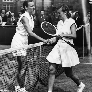 Miss Gussie Moran Print, 1949 Queens Club Tennis Match