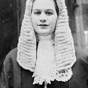 Miss Rose Heilbron QC wearing robes and wig, circa 1955